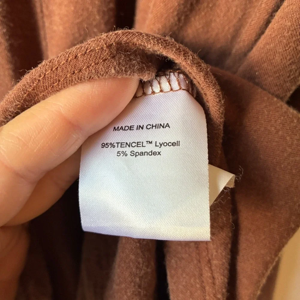 Quince Fit and Flare Jersey Sleeveless Dress Womens Size XS Brown Minimalist